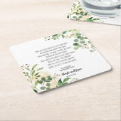 オールド賛美アイリッシュ&結婚ズ・グリーン スクエアペーパーコースター (アングル)