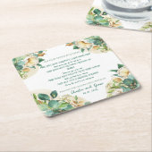 オールド賛美アイルランドの金ゴールドダストとバラ スクエアペーパーコースター (アングル)