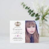 オールド金ゴールドエレガンスキンセアニラ招待状 ポストカード (スタンド正面)