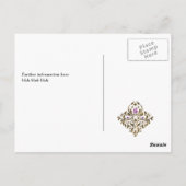 オールド金ゴールドエレガンスキンセアニラ招待状 ポストカード (裏面)