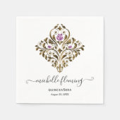 オールド金ゴールドエレガンス スタンダードカクテルナプキン (正面)