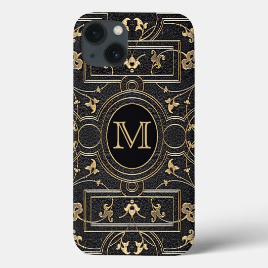 オールド金ゴールドモノグラム Case-Mate iPhoneケース (裏面)