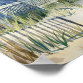 オールド魅力的アートビーチコテージ ポスター (角)