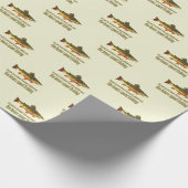 オールド魚釣りことわざブルックトラウト ラッピングペーパー (角)