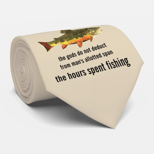 オールド魚釣りことわざブルックトラートアングラーズ ネクタイ (ロール)