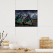 オールド魚釣りボート ポスター (キッチン)