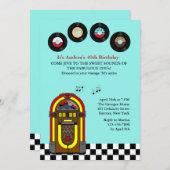 オールド45の誕生日パーティー招待状 招待状 (正面/裏面)