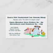 オールド·アファッションドイス·クリーム·ショップ 名刺 (裏面)