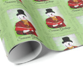 オールド・イングリッシュ・シェプドッグ・クリスマス・カロラー ラッピングペーパー (ロールコーナー)