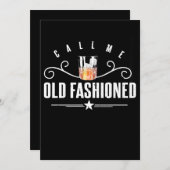 『オールド・ウィスファッションドキーとおもしろいバーボン』 サンキューカード (正面/裏面)