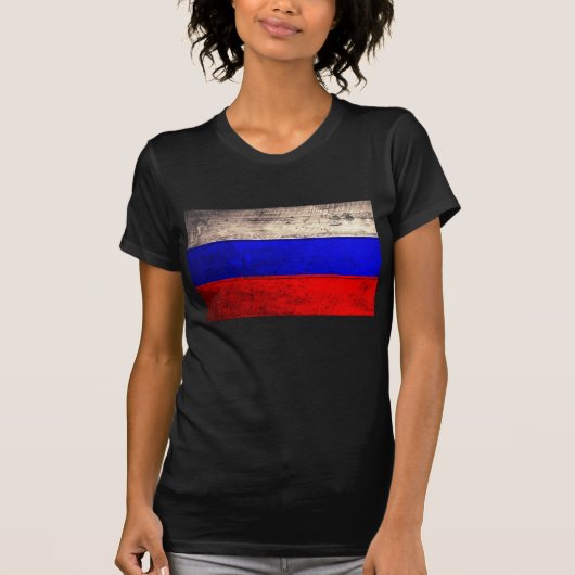 オールド・ウッド・ロシア国旗; Tシャツ (正面)