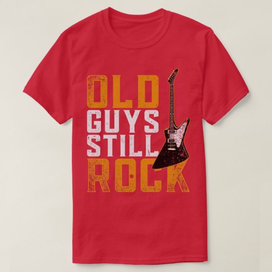 オールド・ガイズはまだロックギタリスト電気ギター Tシャツ (デザイン正面)