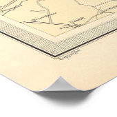 オールド・グラスゴー・スコットランドの地図(1912) ポスター (角)