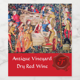 オールド グレープ ヴィンヤード ハーベスト レッド ワックス シール モノグラム