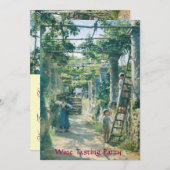 オールド・グレープ・ヴィンヤード ハーベスト・ワイン・テイスティング・パーティー 招待状 (正面/裏面)