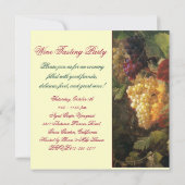 オールド グレープ ヴィンヤード ワイン テイスティング パーティー 赤いワックス シール 招待状 (裏面)