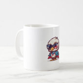 オールド・グローリーの輝き: 7月のマグカップの愛国的な4th コーヒーマグカップ (正面左)