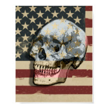 オールド・グローリー笑顔スカルモダンウォールアートポスター