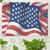 オールド・グローリー・オールアメリカン – 米国国旗 – お祝い キッチンタオル (折り畳み)