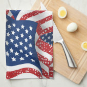 オールド・グローリー・オールアメリカン – 米国国旗 – お祝い キッチンタオル (四つ折り)