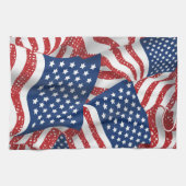 オールド・グローリー・オールアメリカン – 米国国旗 – お祝い キッチンタオル (横)