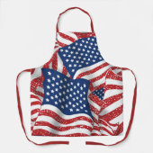 オールド・グローリー・オールアメリカン – USA国旗 エプロン (正面)