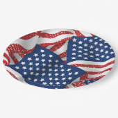 オールド・グローリー・オールアメリカン – USA国旗 ペーパープレート (アングル)