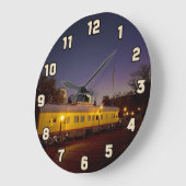 オールド・サクラメントのユニオン太平洋列車 ラージ壁時計 (傾斜)