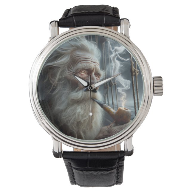 オールド・セーラー喫煙aパイプ 腕時計 (正面)