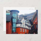 オールド&ニュー建物ズダウンタウンヴューハルハガキ ポストカード (正面/裏面)