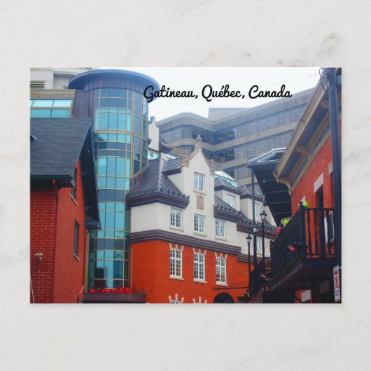 オールド&ニュー建物ズダウンタウンヴューハル ポストカード (正面)