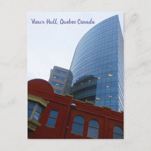 オールド&ニュー建物ズダウンタウンヴューハル ポストカード (正面)