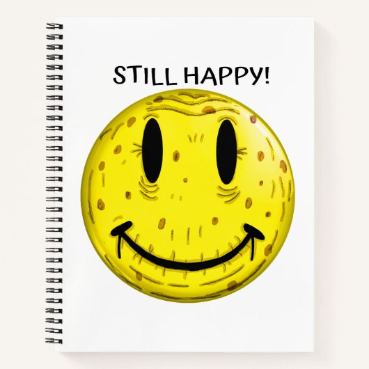 オールド・ハッピー顔。古いが、まだ幸せ ノートブック (正面)