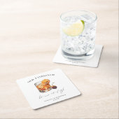 「オールド」ファッションドカクテル誕生日 スクエアペーパーコースター (インサイチュ)