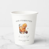 「オールド」ファッションドカクテル誕生日 紙コップ (正面)