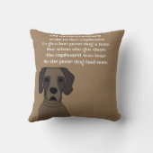 オールド・マザーワラズリーは茶色の可愛い犬を韻を踏む クッション (裏面)