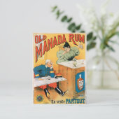 オールド マナダ ラム ヴィンテージ ドリンク広告アート ポストカード (スタンド正面)