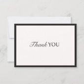 オールド・マネー、オフ・ホワイト結婚のサンキューカード 出欠カード (裏面)