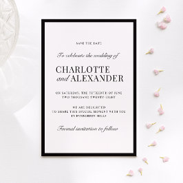 オールド・マネー、オフ・ホワイト、額縁保存日 招待状