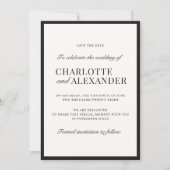 オールド・マネー、オフ・ホワイト、額縁保存日 招待状 (正面)