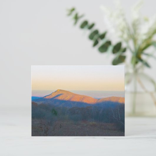 オールド・ラグ山の夕焼け、シェナンドー国立公園、バージニア州 ポストカード (スタンド正面)