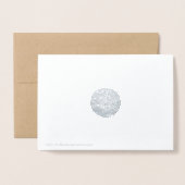 オールド・ラング同期タイポグラフィ | 休日の挨拶 箔カード (裏面封筒付き)