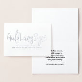 オールド・ラング同期タイポグラフィ | 休日の挨拶 箔カード (ディスプレー)