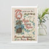 オールド・ラング・シンセ、クリスマス、1914年のお正月ヴィンテージ シーズンカード (スタンド正面)