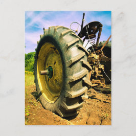 オールド、ワーキング・ジョン・デーレ・トラクター ポストカード