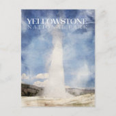 オールド・忠実イエローストーン国立公園はがき ポストカード (正面)