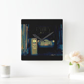 オールドGMC農業トラック スクエア壁時計 (ホーム)