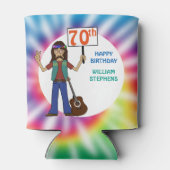 オールドHippieヒッピー絞り染め70thバースデーパーティーCan C 缶クーラー (裏面)