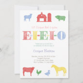 オールドMacDonald誕生日、ペッティング動物園パーティー招待状 招待状 (正面)