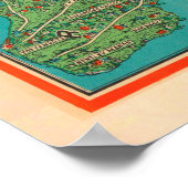 オールドNYCハーバーマップ(1925)ヴィンテージニューヨーク ポスター (角)